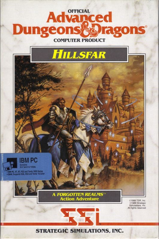 Hillsfar box art for Commodore 64