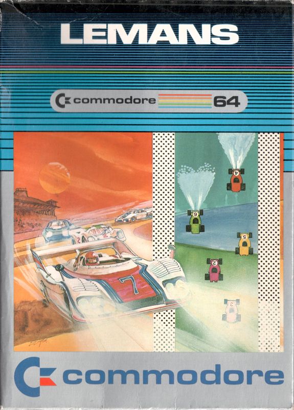 Lemans box art for Commodore 64