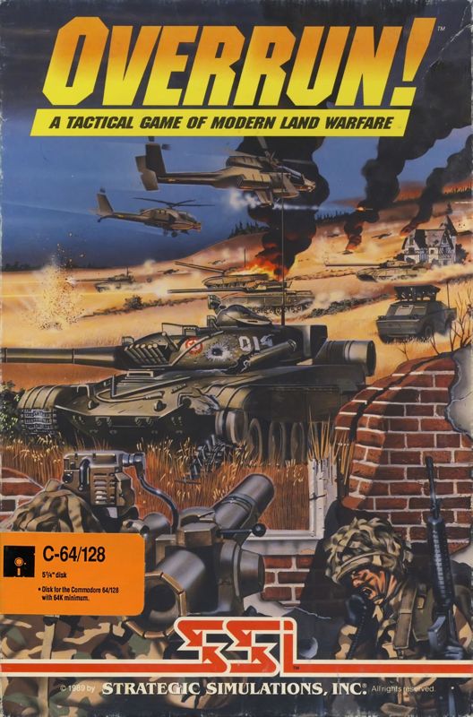 Overrun box art for Commodore 64