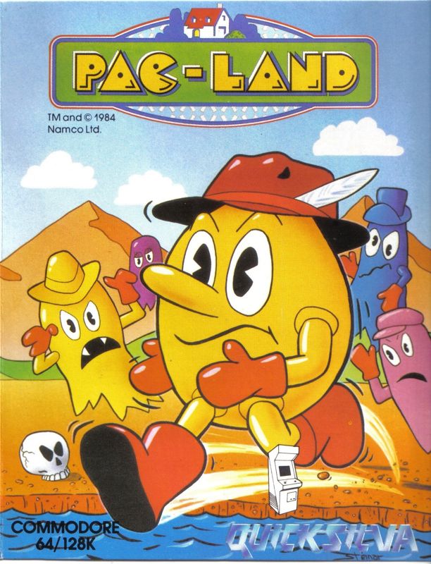 Pac-Land box art for Commodore 64