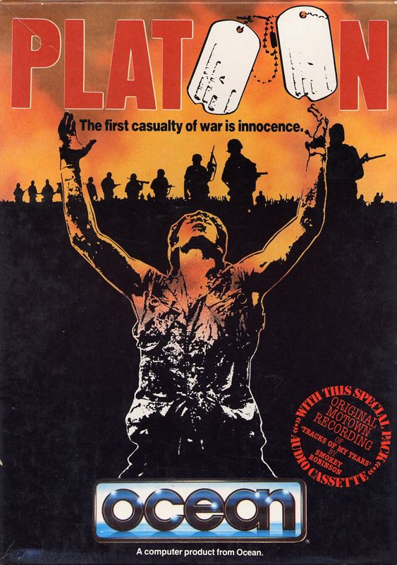 Platoon box art for Commodore 64