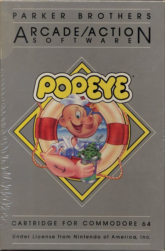 Popeye box art for Commodore 64