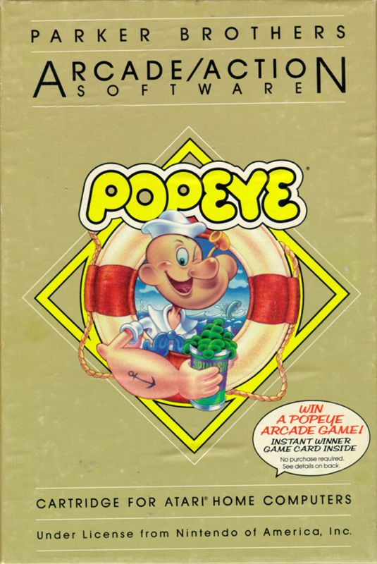 Popeye box art for Commodore 64