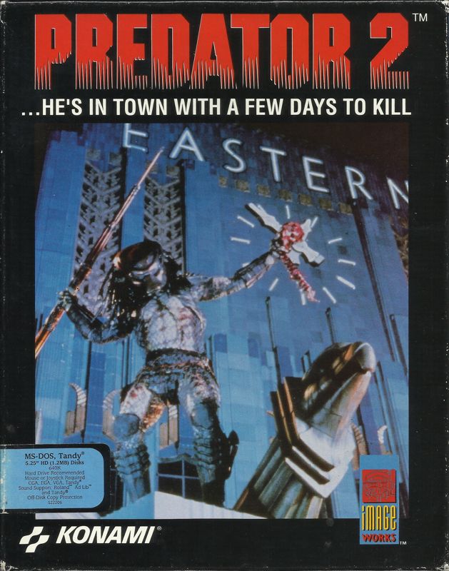 Predator box art for Commodore 64