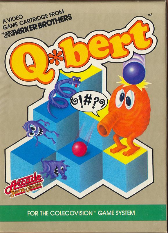 Q*Bert box art for Commodore 64