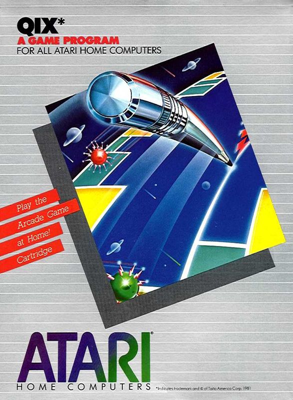 Qix box art for Commodore 64
