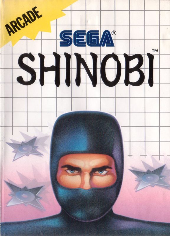 Shinobi box art for Commodore 64