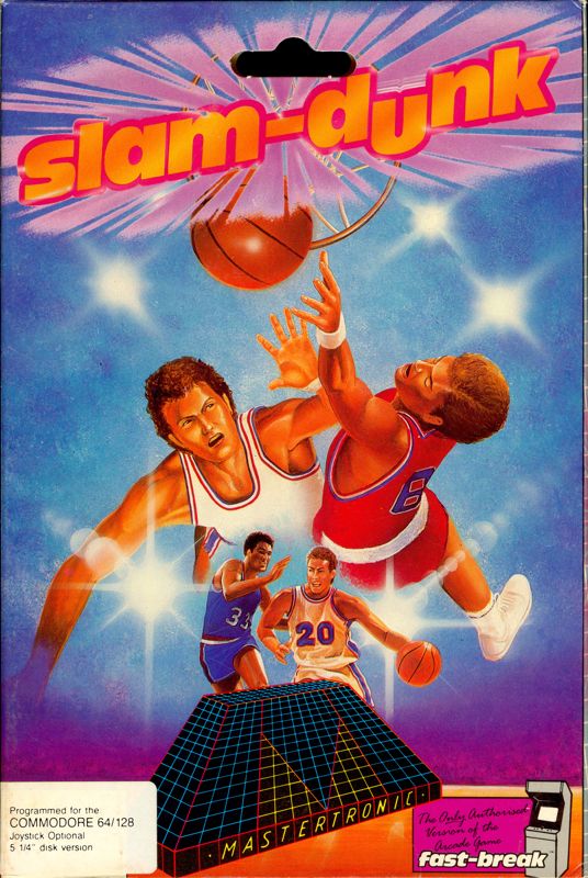 Slam-Dunk box art for Commodore 64