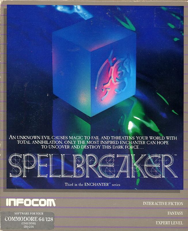 Spellbreaker box art for Commodore 64