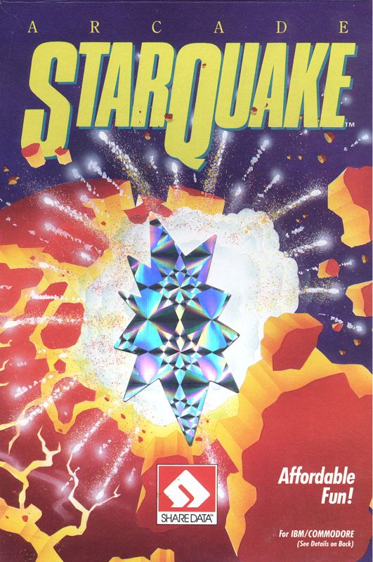 Starquake box art for Commodore 64