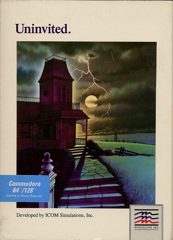 Uninvited box art for Commodore 64