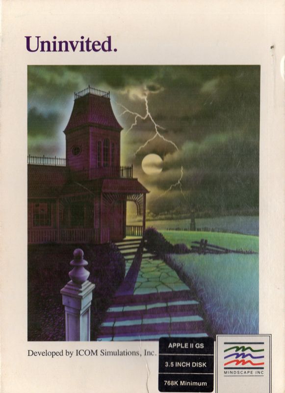 Uninvited box art for Commodore 64