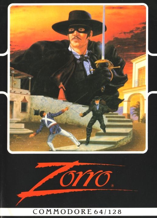 Zorro box art for Commodore 64