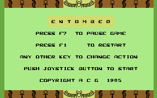 Entombed screenshot 4 for Commodore 64