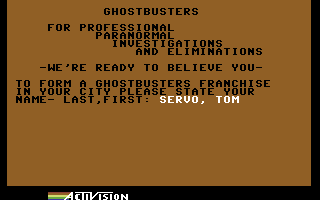 Ghostbusters screenshot 4 for Commodore 64