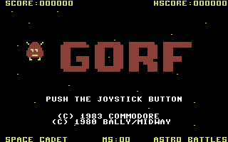 Gorf screenshot 2 for Commodore 64