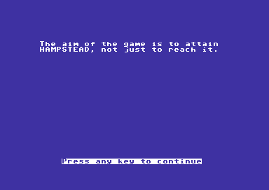 Hampstead screenshot 3 for Commodore 64