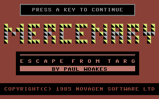 Mercenary screenshot 3 for Commodore 64