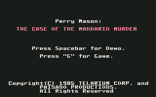 Murder screenshot 4 for Commodore 64