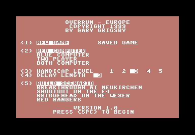 Overrun screenshot 2 for Commodore 64
