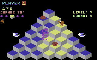 Q*Bert screenshot 4 for Commodore 64