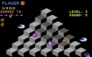Q*Bert screenshot 5 for Commodore 64