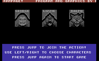 Rampage screenshot 3 for Commodore 64