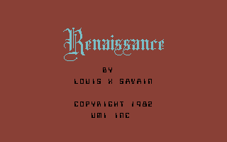 Renaissance screenshot 2 for Commodore 64