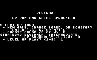 Reversal screenshot 3 for Commodore 64