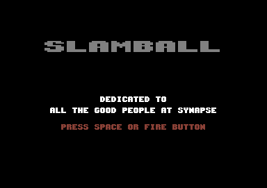 Slamball screenshot 2 for Commodore 64