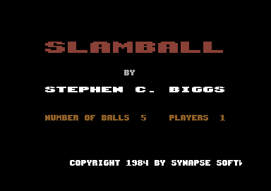 Slamball screenshot 3 for Commodore 64