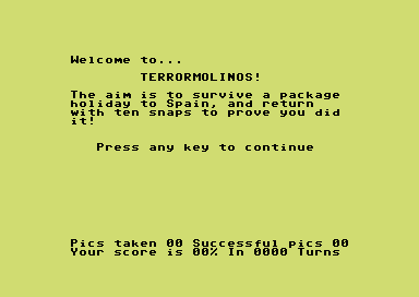 Terrormolinos screenshot 2 for Commodore 64