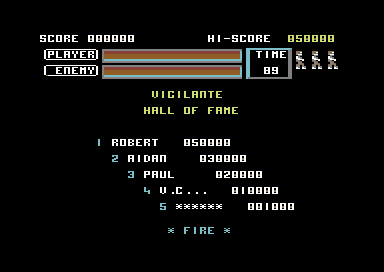 Vigilante screenshot 3 for Commodore 64
