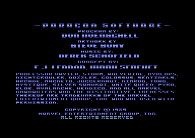 X-Men screenshot 3 for Commodore 64