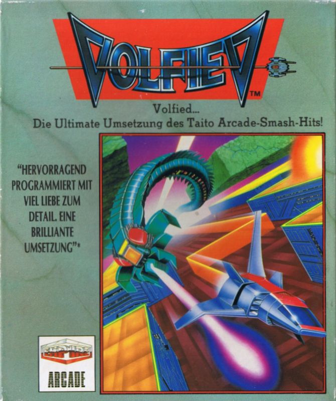 Volfied box art for Amiga