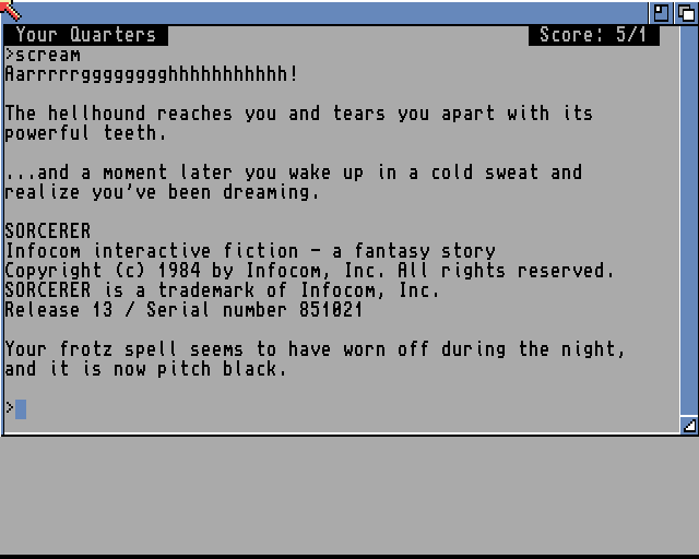 Sorcerer screenshot 3 for Amiga