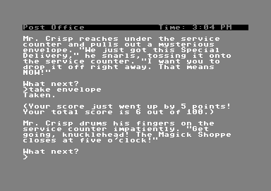 Wishbringer screenshot 2 for Amiga