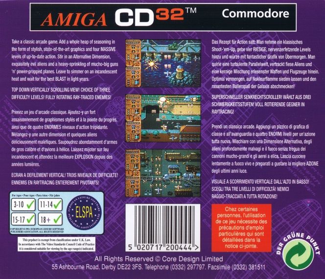 Banshee box art for Amiga CD32