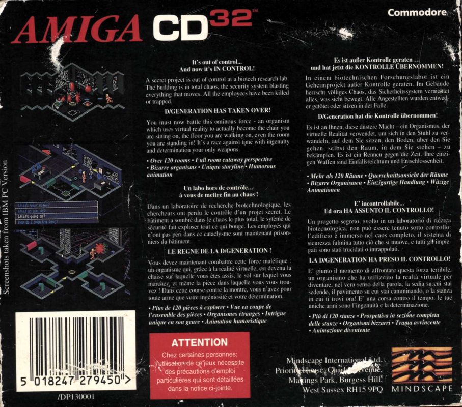 D/Generation box art for Amiga CD32