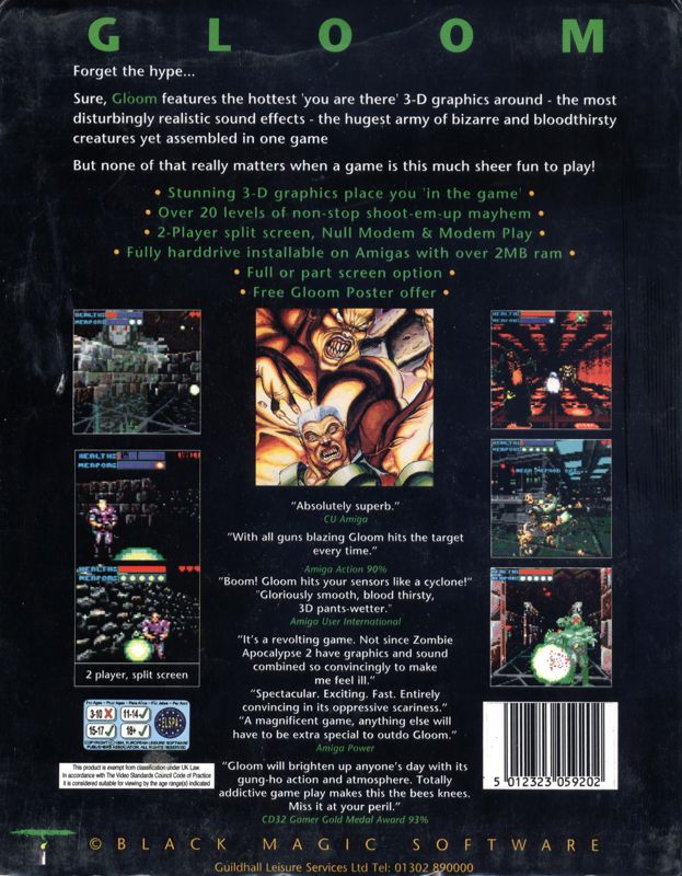 Gloom box art for Amiga CD32