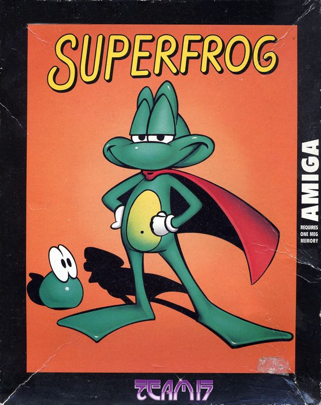 Superfrog box art for Amiga CD32