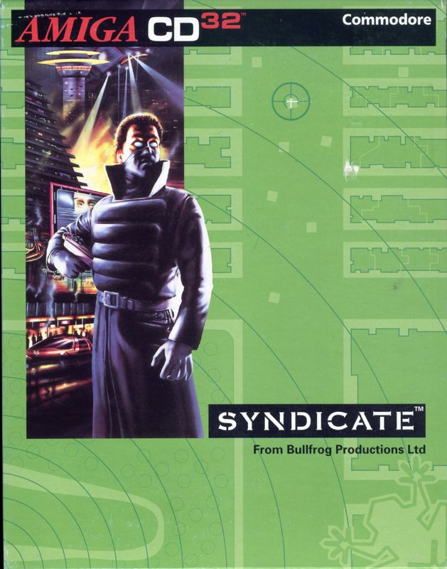 Syndicate box art for Amiga CD32