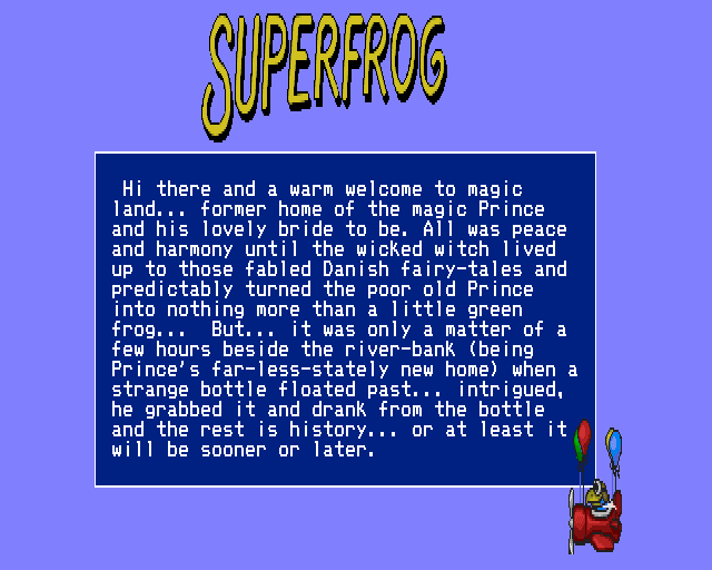 Superfrog screenshot 5 for Amiga CD32