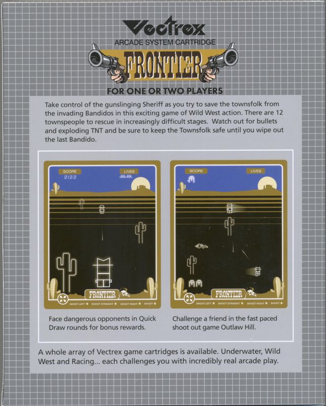 Frontier box art for Vectrex