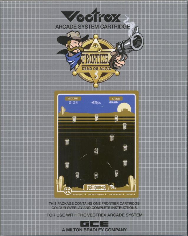 Frontier box art for Vectrex