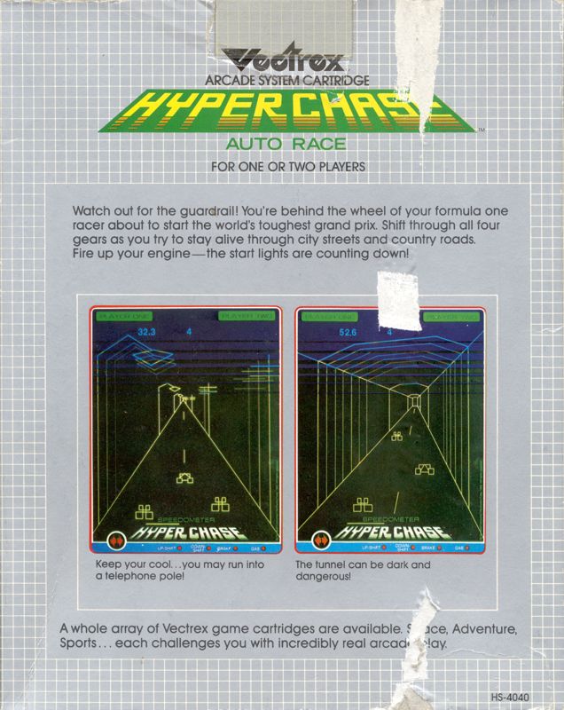 Hyperchase box art for Vectrex