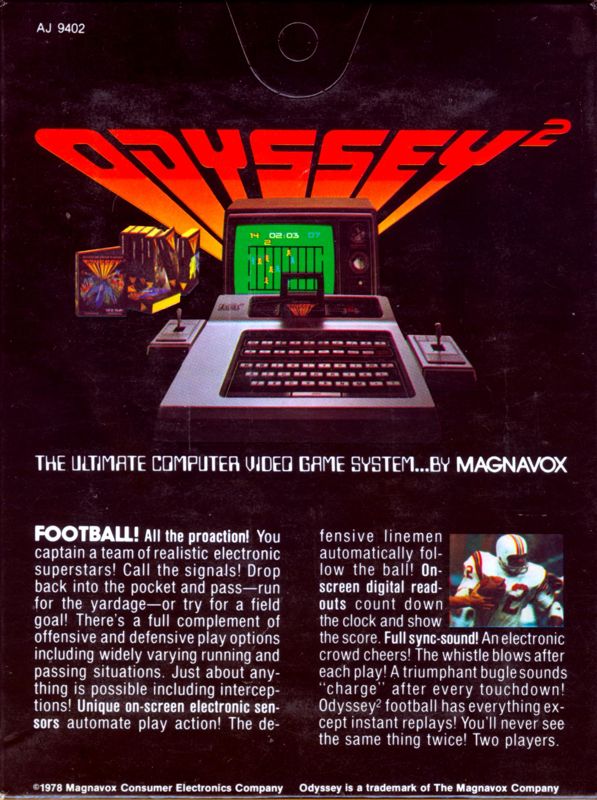 Football box art for Odyssey 2