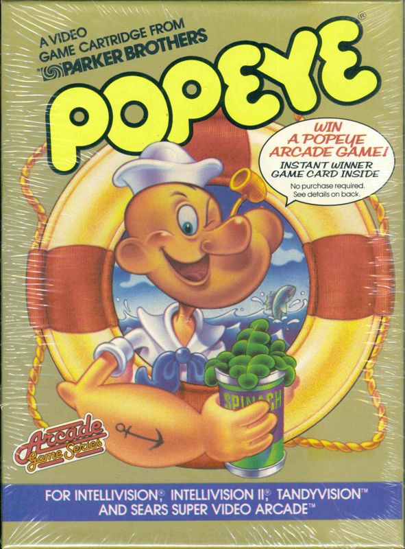 Popeye box art for Intellivision