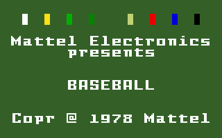 Baseball screenshot 2 for Intellivision