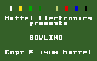 Bowling screenshot 2 for Intellivision